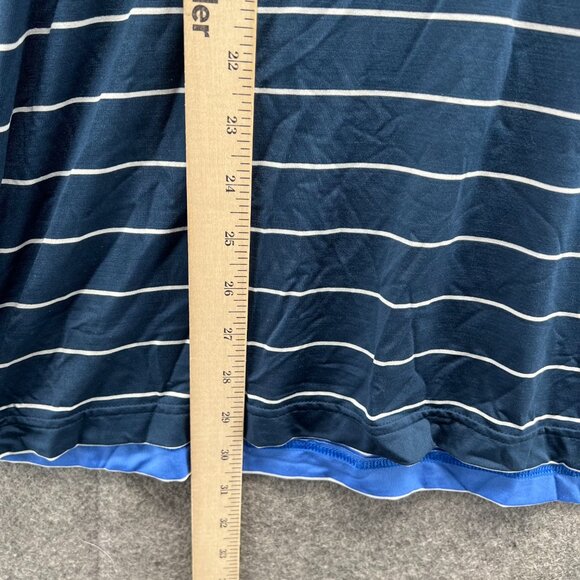 Under Armour Polo Shirt Mens Large Blue Heatgear Loose Fit Preppy Dress UA - Picture 5 of 11